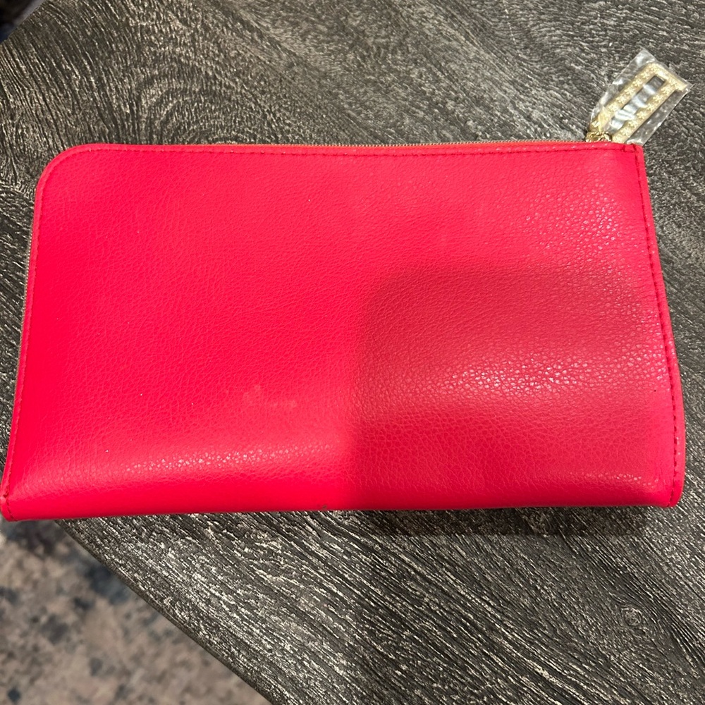 Dior Bright Pink Embossed Zip Wallet - Picture 2 of 4
